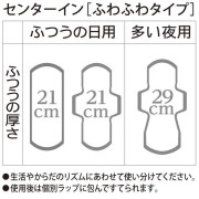(激安低至6折) Unicharm Center-In 絲薄透氣 夜用 有翼衛生巾 10枚 x 2包 29cm 日本製 KZU