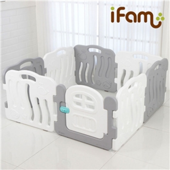 (低至75折) 韓國 Ifam Shell Baby Room 組裝式貝殼圍欄 (7塊 + 門板 1塊) (Size 133 x 133 x 60 cm) IF-056-2 (包送貨)