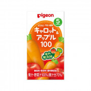 (低至$19) 日本製 Pigeon 嬰兒 胡蘿蔔蘋果汁 125ml x 3包裝 (適合5個月以上) 貝親