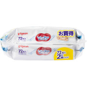 日本製 可沖厠 72枚x2包 Pigeon 貝親 嬰兒濕紙巾 (補充裝) KZ