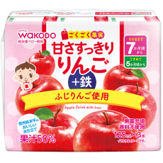 Wakodo 和光堂 嬰兒蘋果汁 + 鐵 125ml 3支裝 (日本製) (適合7個月以上)