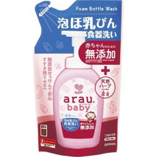 (低至$24) 日本製 Arau Baby 嬰兒 奶瓶 奶樽清潔泡沫 洗潔液  (補充裝) 450ml Saraya 雅樂寶 U
