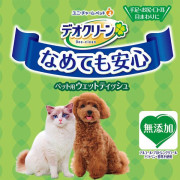 日本製 Unicharm 寵物 貓狗 犬 全身用 無酒精除菌濕紙巾 60片x3包 (補充裝) 