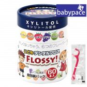 (低至$32) (獨立包裝) UFC Flossy 兒童專用牙線棒 (60枚) 6種水果味 (日本直送) U