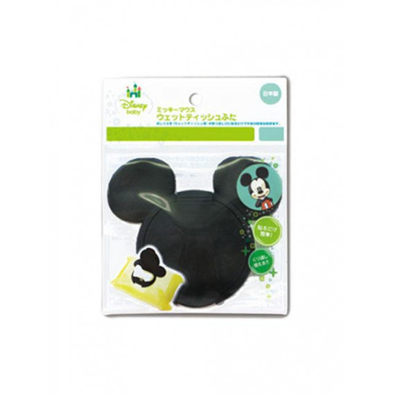 Disney Mickey 重覆黏貼濕紙巾專用盒蓋 (黑色)