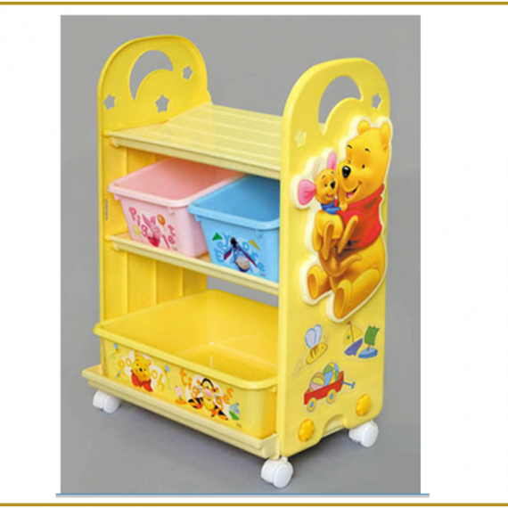 Disney Winnie the Pooh 三層什物架 連 1大2小收納盒