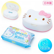 日本製 80片LEC Hello Kitty 超柔 嬰兒濕紙巾 盒裝 KZ