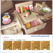 日本 木製廚房手提箱