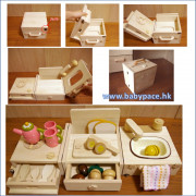 日本 木製廚房手提箱